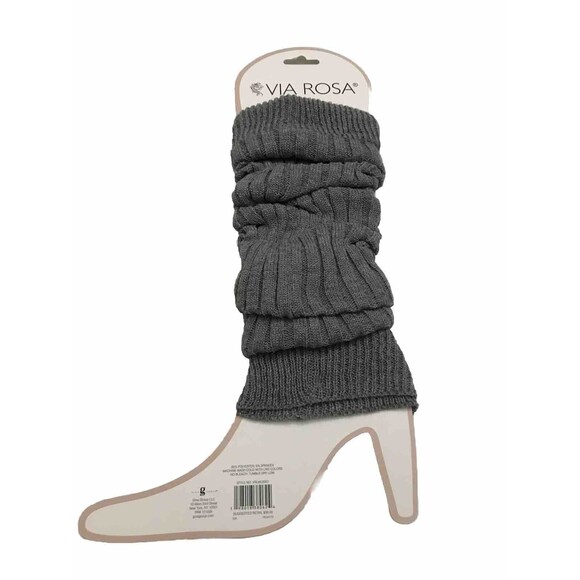 Via Rosa Women’s  Leg Warmers One Size Gray Color - Picture 7 of 7